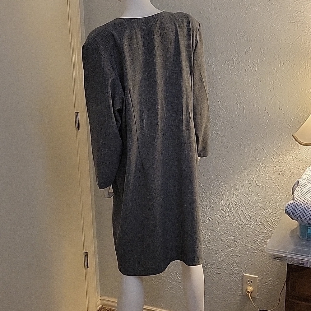 VTG CALIFORNIA LOOKS 1980s Double Breasted Long Sleeve Academia Power Dress - Picture 5 of 10